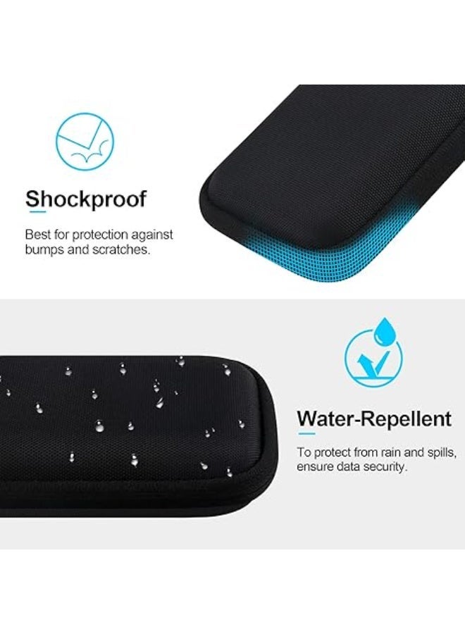 Lacdo Hard Carrying Case for Samsung T5 EVO Portable SSD 2TB 4TB 8TB USB 3.2 Gen 1 External Solid State Drive Hard EVA Shockproof Water-Resistant Protective Storage Travel Bag, Black - Image 5